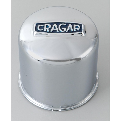 Cragar Center Cap, Steel, Chrome, Push-Through, 4.250 in. Diameter, Dome Style, Each