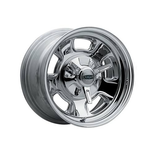 Cragar Wheel, Street Pro, Steel, Chrome, 15 in. x 10 in., 5 x 4.5/4.75 in. Bolt Circle, 4.25 in. Backspace, Each