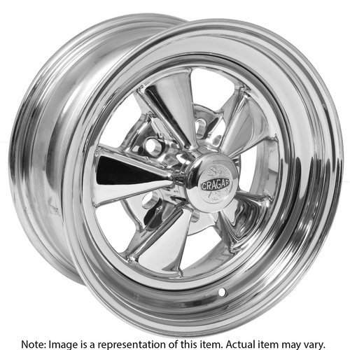 Cragar Wheel, 61C S/S Super Sport, Steel/Aluminium, 15 in. x 6 in., 5 x 4.50 in. Bolt Circle, 3.25 in. Backspace