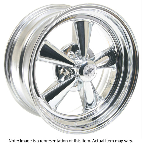 Cragar Wheel 61C S/S Super Sport Steel Chrome 17 in x 8.0 in. 5 x 4.50 in. Bolt Circle 4.5 in. Backspace Each