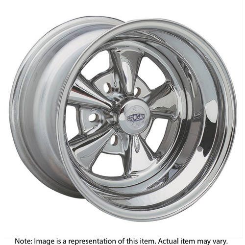 Cragar Wheel 61C S/S Super Sport Steel Chrome 17 in x 9.0 in. 5 x 4.75 in. Bolt Circle 5.5 in. Backspace Each