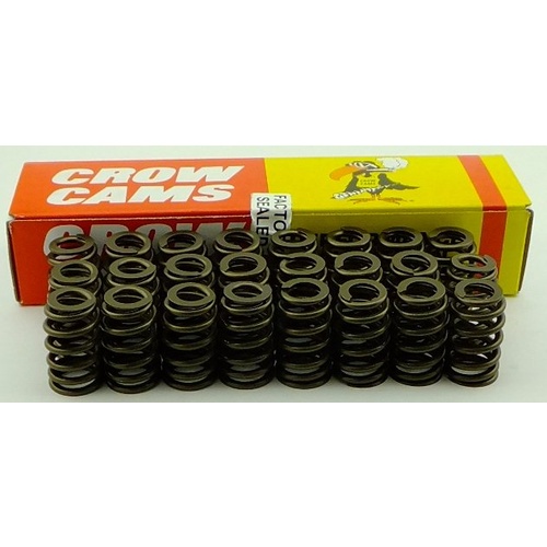 CROWCAMS Performance Valve Spring, Single, 1.300” OD, RH, For Ford BA V8, .985in. x 2.250in., 813lb/in, Set of 16