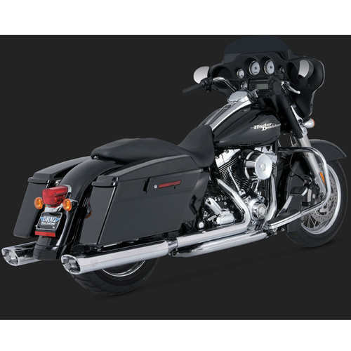 Vance & Hines Exhaust System, Head Pipes, Steel, Chrome, Rear Exit, Dresser Duals Touring 2009, H-D, Kit