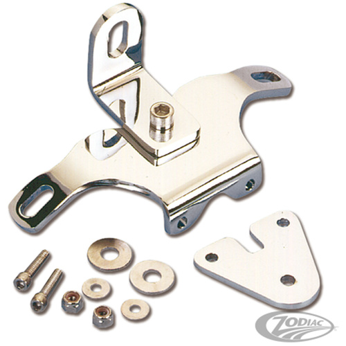 Zodiac Motor Mount, Top, Heavy Duty, 1/4 in. Thick, 1984-1999 Softail, Chrome, Kit