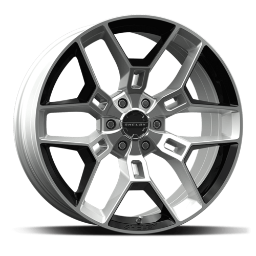 Carroll Shelby Wheel Co CS45 Series Wheel, Chrome Powder with Black
