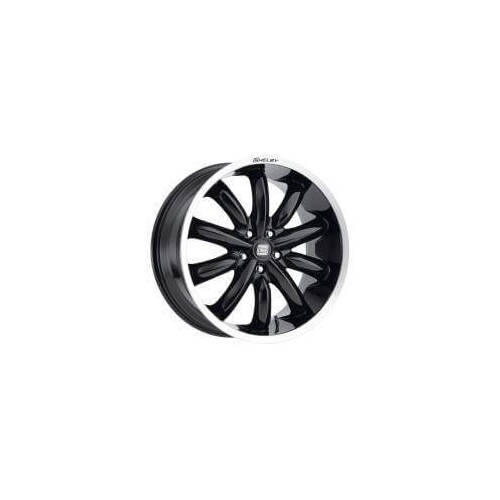 Carroll Shelby Wheel, CS56 Series, Cast Aluminium, 20 in. Dia., 11 in. Width, 55 mm Offset, 5x4.5 in. Bolt Pattern, Black and Machined, Each