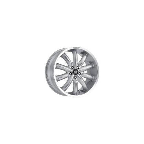 Carroll Shelby Wheel, CS56 Series, Cast Aluminium, 20 in. Dia., 11 in. Width, 55 mm Offset, 5x4.5 in. Bolt Pattern, Silver, Each