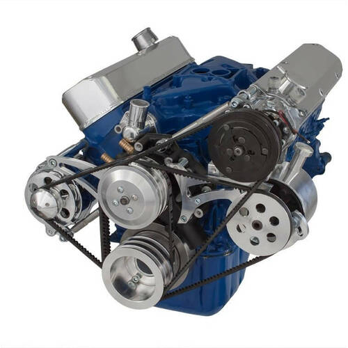 CVF Racing V-Belt System, AC, Alternator & Power Steering, For Ford 289-302-351W, Kit