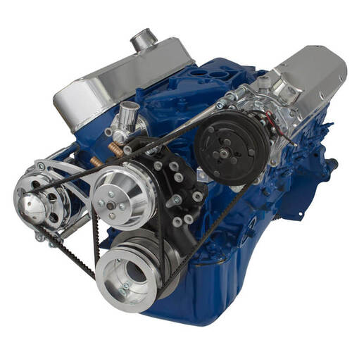 CVF Racing V-Belt System, AC & Alternator, For Ford 289-302-351W, Kit