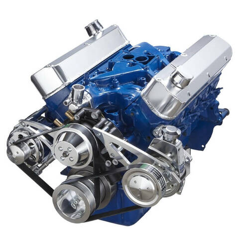 CVF Racing Serpentine Conversion Kit, Alternator & Power Steering, For Ford 289-302-351W, Kit