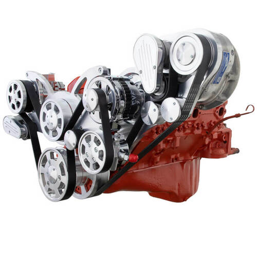 CVF Racing Serpentine Kit, ProCharger, AC, Alternator & Power Steering, For Chevrolet Small Block, Kit