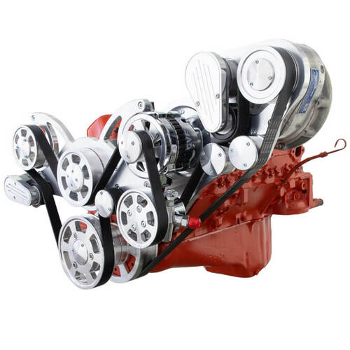 CVF Racing Serpentine Kit, ProCharger, Power Steering & Alternator, For Chevrolet Small Block, Kit