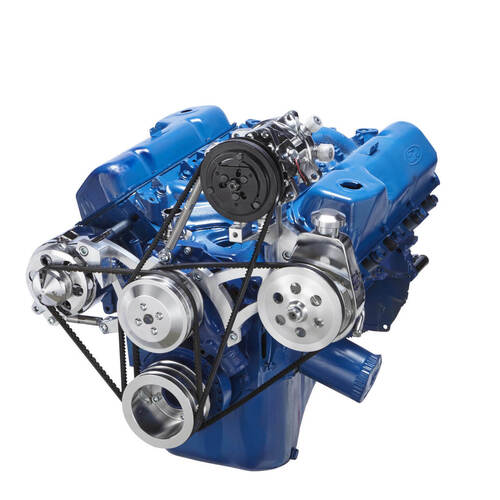 CVF Racing V-Belt System, AC, Alternator & Power Steering, For Ford 351C, 351M & 400, Kit
