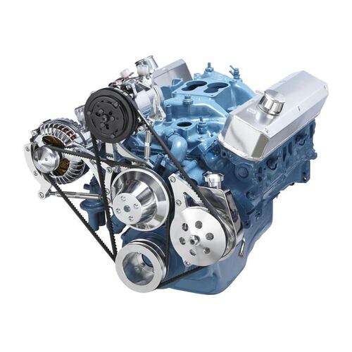 CVF Racing Power Steering, A/C & Alternator System, (318, 340 & 360), For Chrysler Small Block, Kit