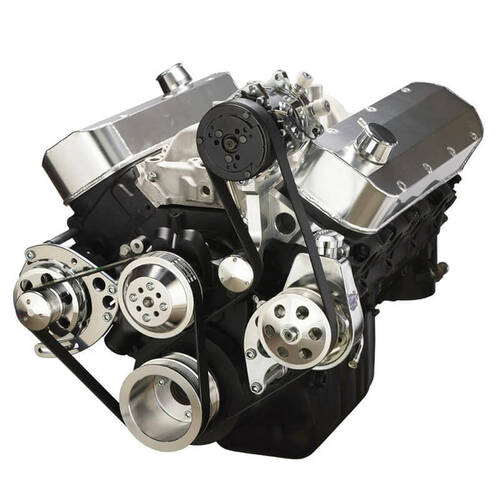 CVF Racing Serpentine Conversion Kit, AC, Alternator & Power Steering, Long Water Pump, For Chevrolet Big Block, Kit