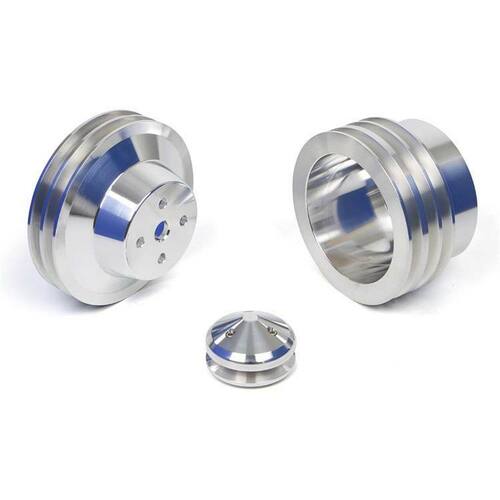 CVF Racing Pulley Kit, 2/3 Groove, AMC / For Jeep Billet Aluminum, Kit