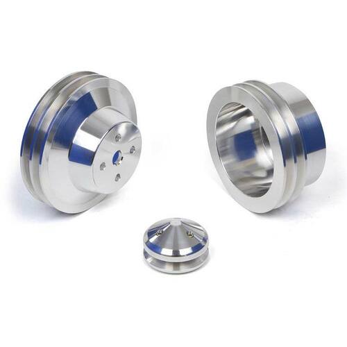 CVF Racing Pulley Kit, 2 Groove, AMC / For Jeep Billet Aluminum, Kit
