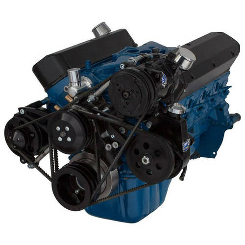 CVF Racing V-Belt System, AC, Alternator & Power Steering, Black For Ford 289-302-351W, Kit