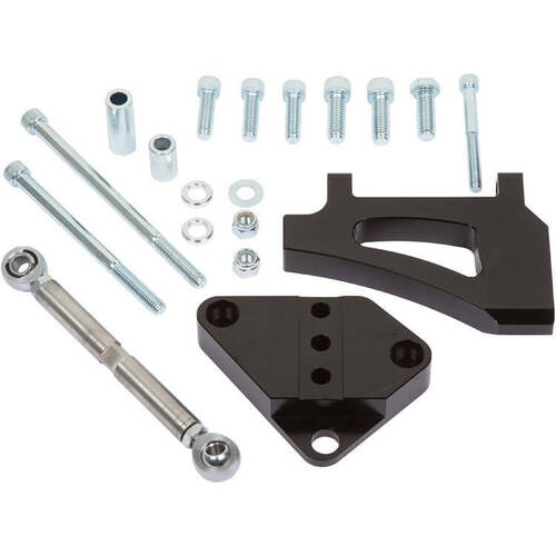 CVF Racing Air Conditioning Bracket, Stealth Black For Ford Small Block, Kit