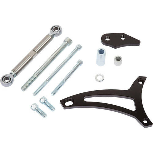 CVF Racing Alternator Bracket, 351W (1969+), Stealth Black For Ford Small Block, Kit