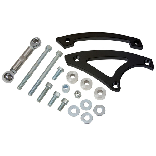 CVF Racing Power Steering Bracket, (383, 400, 426 & 440), Stealth Black For Chrysler Big Block, Kit