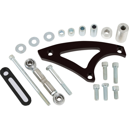 CVF Racing Power Steering Bracket, Saginaw Pump, Stealth Black For Ford 429 460 Big Block, Kit