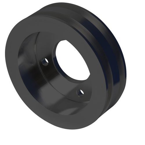 CVF Racing Crank Pulley, 2V, Stealth Black For Ford Big Block, Kit