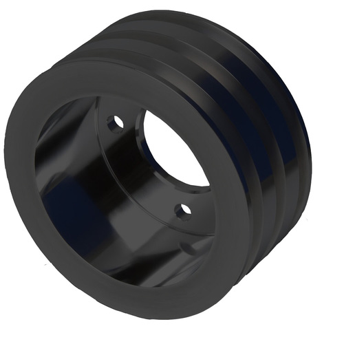 CVF Racing Crank Pulley, 3V, Stealth Black Big Block For Ford, Kit