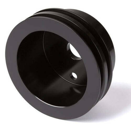 CVF Racing Crankshaft Pulley, V-Belt LWP, Stealth Black For Chevrolet Small Block, Kit