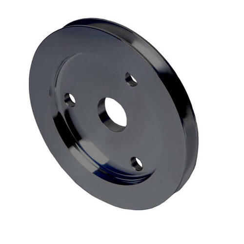 CVF Racing Crankshaft Pulley, V-Belt SWP, 1V, Stealth Black For Chevrolet Small Block, Kit