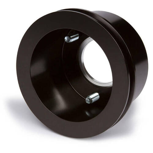 CVF Racing Crank Pulley, Small Block 1V (3 Bolt Crank), Stealth Black For Ford, Kit