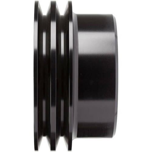 CVF Racing Crank Pulley, Small Block 2V (3 Bolt Crank), Stealth Black For Ford, Kit