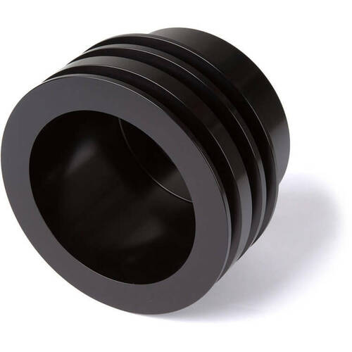 CVF Racing Crank Pulley, Small Block 3V (3 Bolt Crank), Stealth Black For Ford, Kit