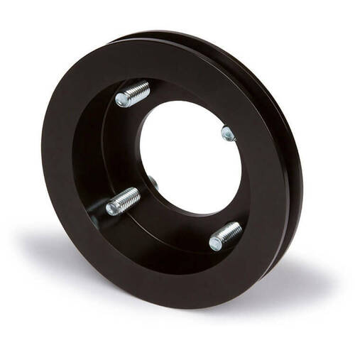 CVF Racing Crank Pulley, Small Block 1V (4 Bolt Crank, 289 WP), Stealth Black For Ford, Kit