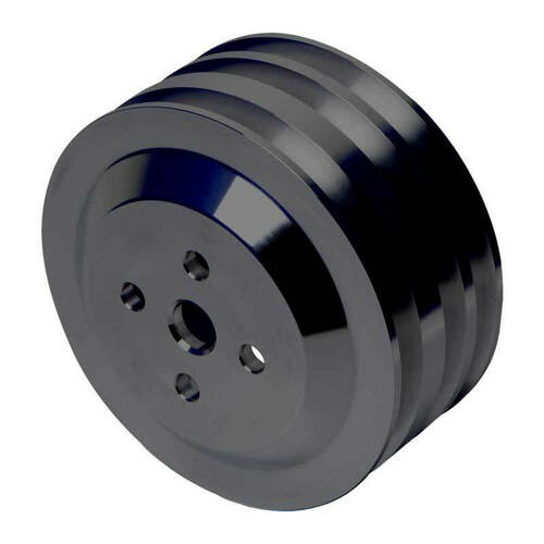 CVF Racing Water Pump Pulley, 3V High Flow (4 Bolt Crank, 289 WP), Stealth Black For Ford, Kit