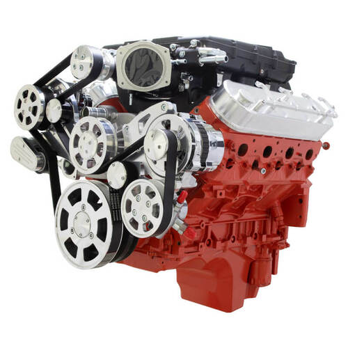 CVF Racing Serpentine Kit, Edelbrock, AC, Alternator & Power Steering, For Chevrolet LS, Kit