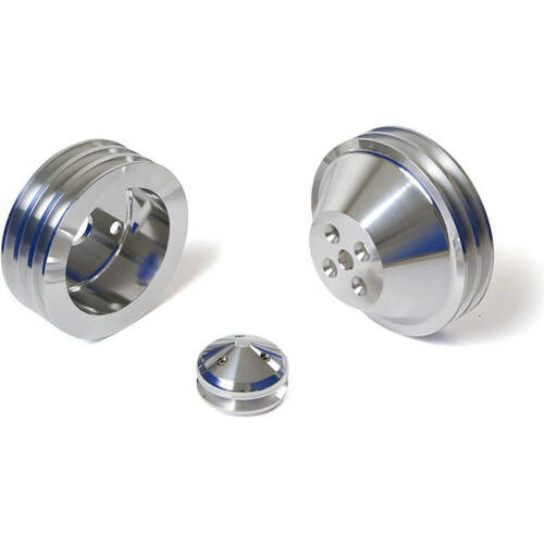 CVF Racing Pulley Kit, V-Belt, Short Water Pump 3V, For Chevrolet Small Block, Kit