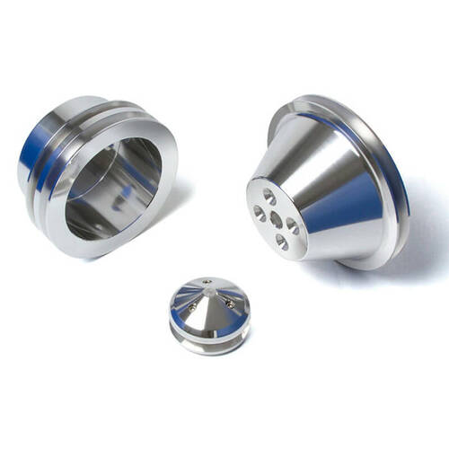CVF Racing Pulley Kit, Short Water Pump, For Chevrolet Small Block V-Belt, Kit