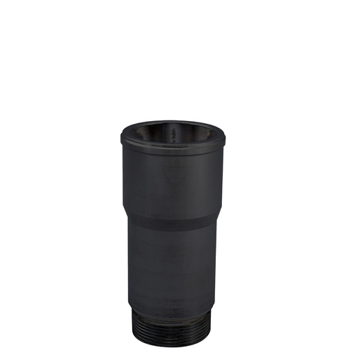CVR Inlet Fittings, Aluminium, 1.500 in. Hose to 1 3/16 in. Straight Cut Male, Black Anodized, Short, Each