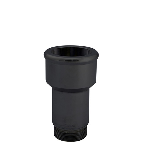 CVR Inlet Fittings, Aluminium, 1.750 in. Hose to 1 3/16 in. Straight Cut Male, Black Anodized, Short, Each