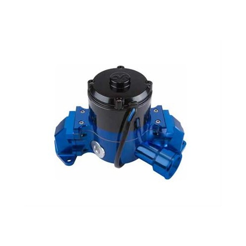 CVR Water Pump, Electric, 55 gpm, Billet Aluminium, Blue Anodized, For Ford, Small Block, Each