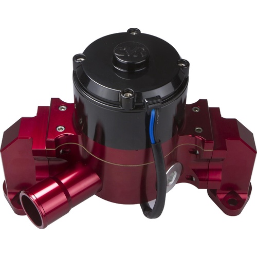 CVR Water Pump, Electric, 55 gpm, Billet Aluminium, Red Anodized, SB For Chevrolet, Each