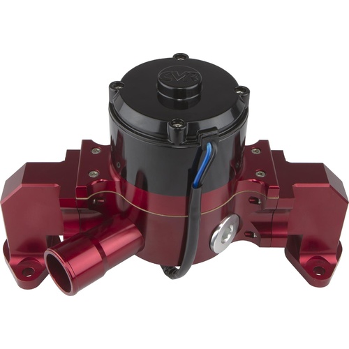 CVR Water Pump, Electric, 55 gpm, Billet Aluminium, Red Anodized, For Chevrolet, Big Block, Each