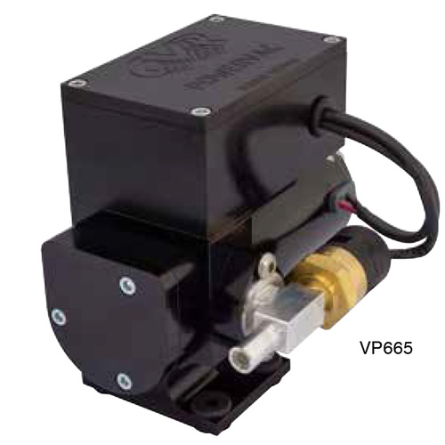 CVR Vacuum Pump - Brake, 12V Electric Vacuum Pump - Vane Style, Billet Aluminium - Black Anodized