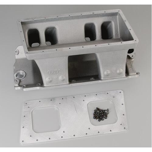 Dart Intake Manifold, Tunnel Ram, Aluminium, Natural, 4500 Flange, Rectangular Port, BBC, Standard Deck, Each