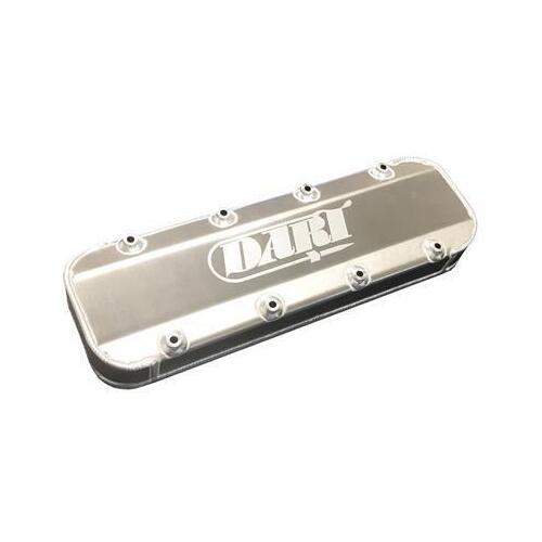 Dart Valve Covers, Perimeter Bolt Mounting, Fabricated Aluminum, Natural, Dart Logo, Chevy, Pair