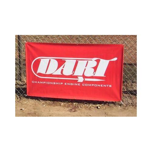 Dart Banner, Vinyl, Red Background, Dart Logo, 34 in. Width, 58 in. Length, Each