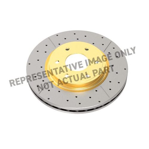 Street Gold Cross-drilled/slotted KP 70mm C/Hole, For Holden 97-07 VT-VZ NON STANDARD F , Kit