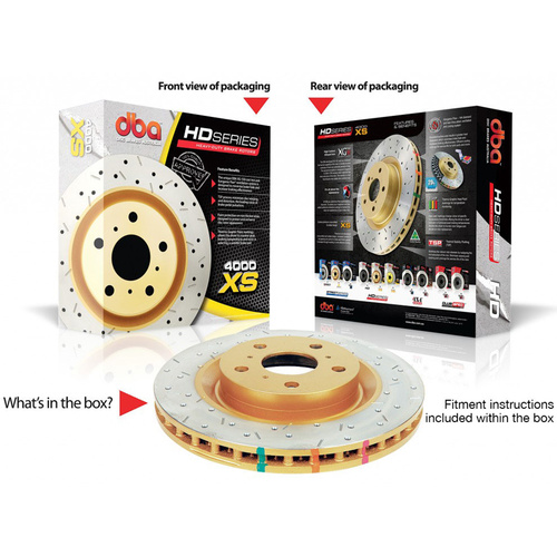 DBA Brake Rotor 4000 XS Cross-drilled slotted [ Landrover 02-05 F ]