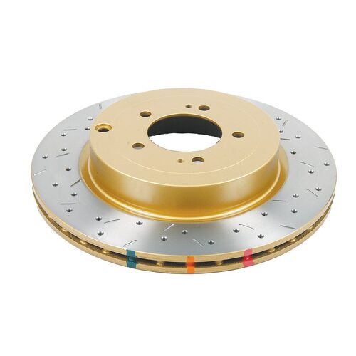 DBA Rear 4000 Series XS Gold Brake Rotor, 330mm, For Mitsubishi EVO X 08, Kit